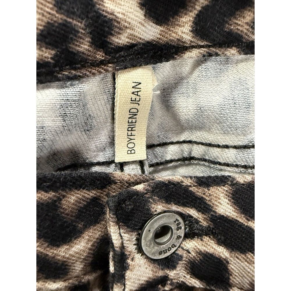 Rag & Bone Boyfriend‎ Jean Women’s 28 (32x30) Snow Leopard Print NWT - Picture 6 of 12